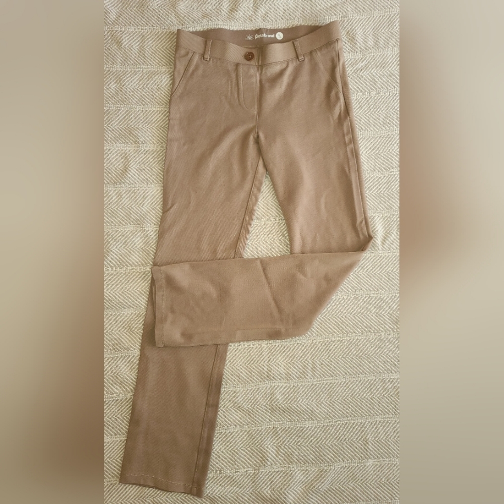 Betabrand Dress Pant Yoga Pant M Long Tan
